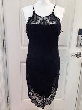 Intimately Free People She's Got It Dress L | Black Lace Mini